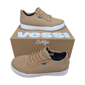 Vessi Weekend Womens 9 Oak Brown Waterproof Dyma-Tex Knit Casual Sneaker NEW